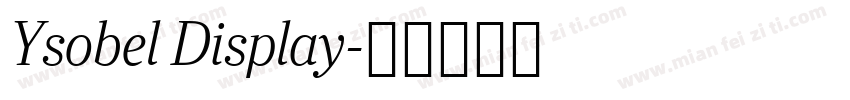 Ysobel Display字体转换